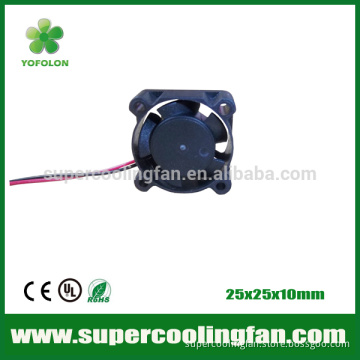 25x25x10mm 5V Ball Bearing Micro dc axial fan 25mm mini motor fan